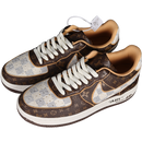 Louis Vuitton X AIR FORCE 1 LOW 07 DARK BROWN/LIGHT GREY/WHITE