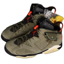 TRAVIS SCOTT X AIR JORDAN 6 RETRO MEDIUM OLIVE/BLACK-SAIL-UNIVERSITY RED