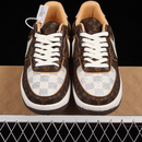 Louis Vuitton X AIR FORCE 1 LOW 07 DARK BROWN/LIGHT GREY/WHITE